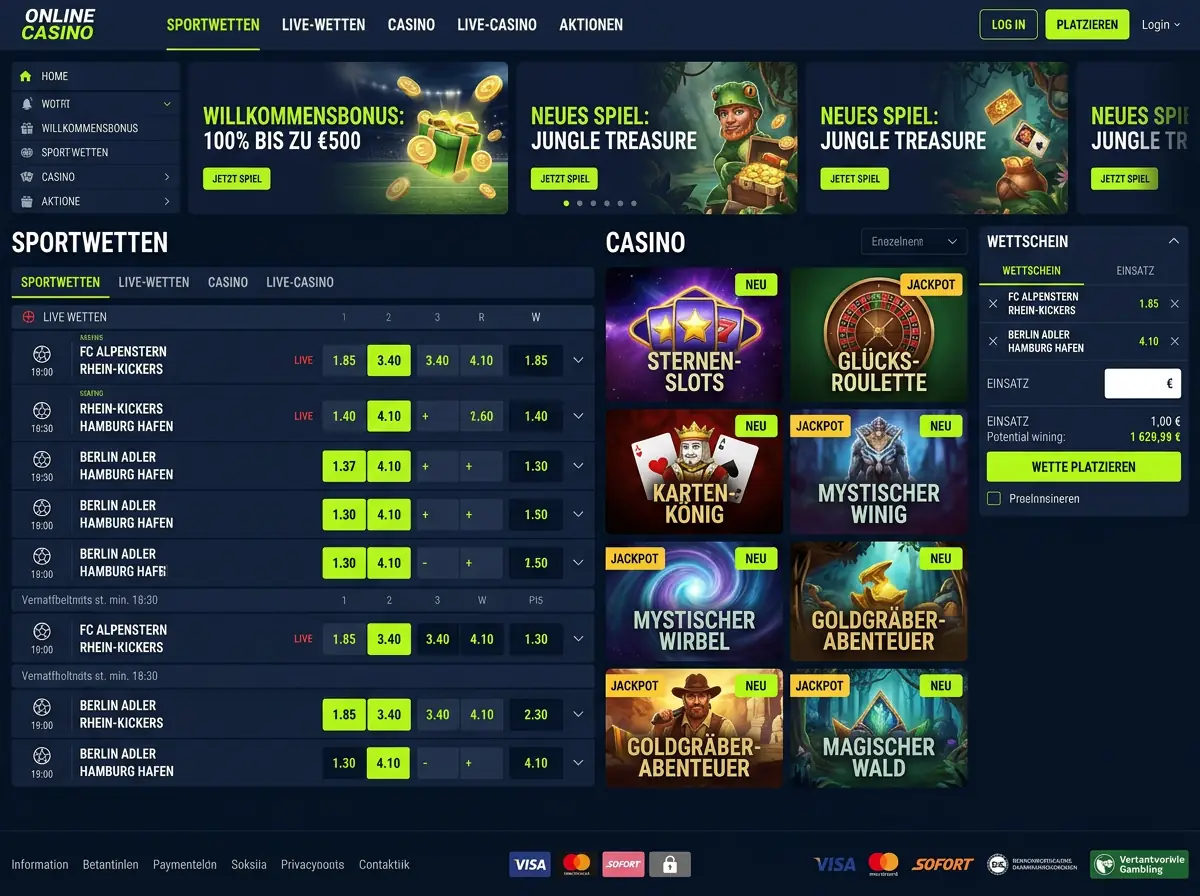 Biggerz — Spiele und Quoten